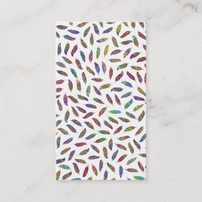 Watercolor Dream Catcher Wild Feathers Business Ca Card (Front)