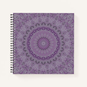 Watercolor Dream Mandala in Shades of Purple Notebook