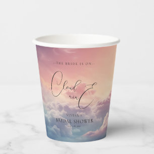 Watercolor Dreamy Sunset Cloud 9 Bridal Favours Paper Cups