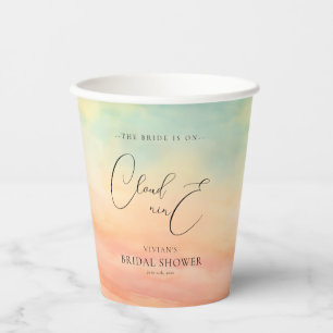 Watercolor Dreamy Sunset Cloud 9 Bridal Favours Paper Cups