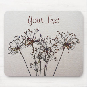 Watercolor Dried Flowers Mouse Pad