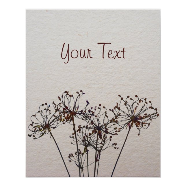 Watercolor Dried Flowers Poster (Front)