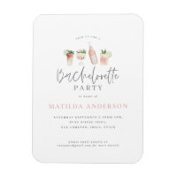 watercolor drink bachelorette party girly pink