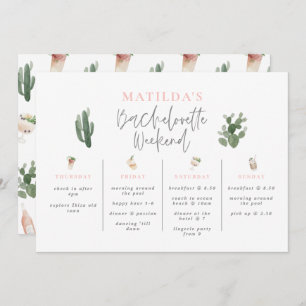 Watercolor drinks bachelorette weekend itinerary
