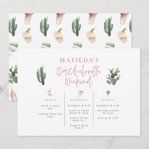 Watercolor drinks bachelorette weekend itinerary