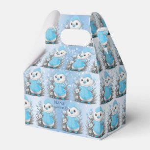 Watercolor Duck Blue Flowers Favour Box