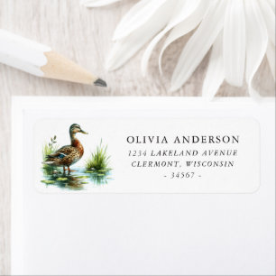 Watercolor Duck Return Address Label