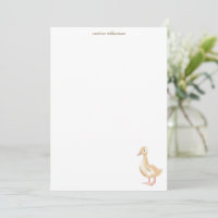 Watercolor Duckling Duck Personalised Stationery