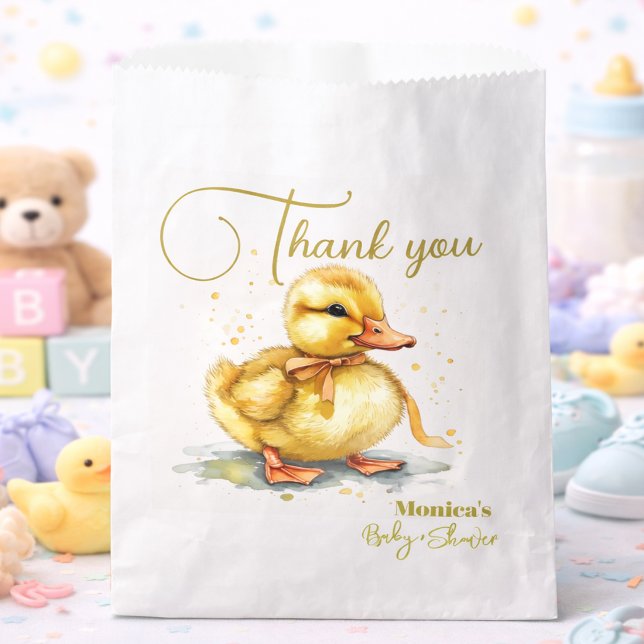Watercolor Duckling Splash Gender Neutral  Favour Bag (Creator Uploaded)