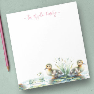 Watercolor Ducks Personalised Stationery Notepad