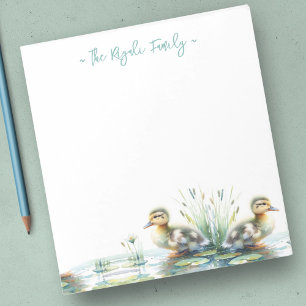 Watercolor Ducks Personalised Stationery Notepad