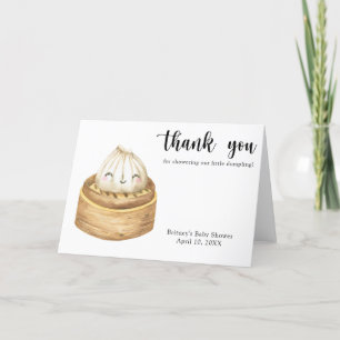 Watercolor dumpling - thank you baby shower card
