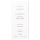 Watercolor Dusty Blue Greenery Wedding Dinner Menu