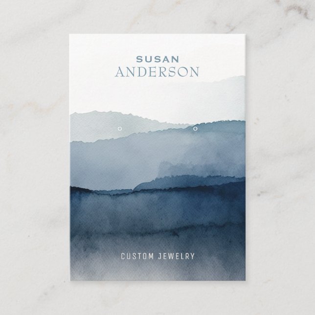 Watercolor Earring Display Business Card (Front)