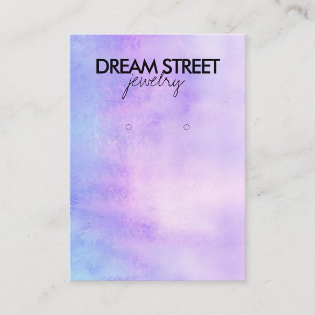 Watercolor Earring Display Card (Front)