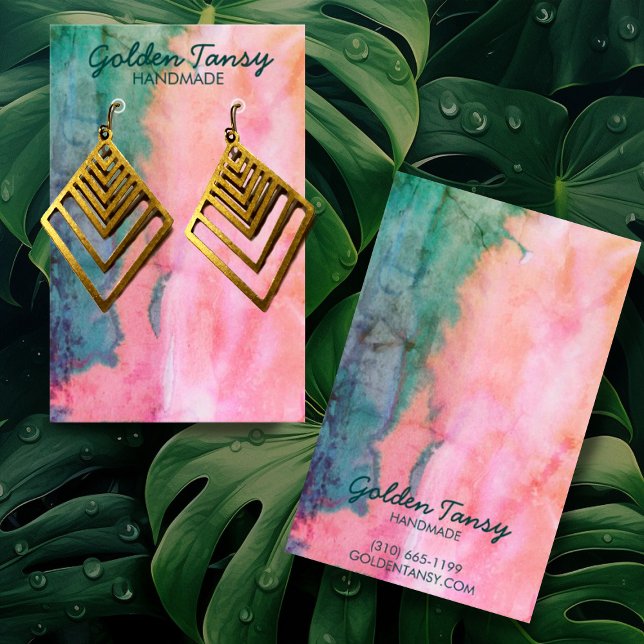 Watercolor Earring Necklace Jewelry Display Card (Creator Uploaded)