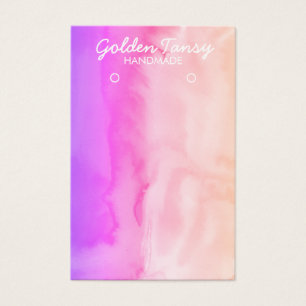 Watercolor Earring Necklace Jewelry Display Card