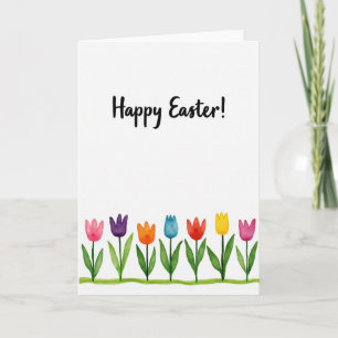 Watercolor Easter Blooms Card