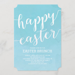 Watercolor Easter Brunch Dinner Party Invitation