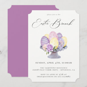 Watercolor Easter Brunch Invitation