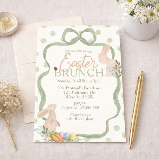 Watercolor Easter Brunch Invitation | Bunny & Gree