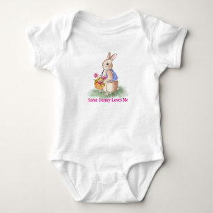 Watercolor Easter Bunny Baby Bodysuit
