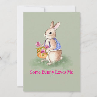 Watercolor Easter Bunny Invitation