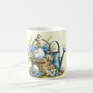 Watercolor Easter Bunny Personalised Coffee Mug