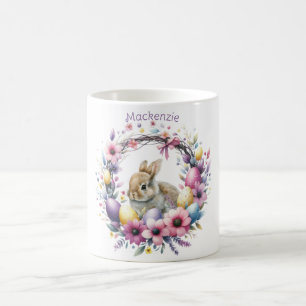 Watercolor Easter Bunny Personalised Coffee Mug