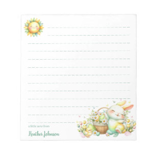 Watercolor Easter Bunny Personalised Notepad