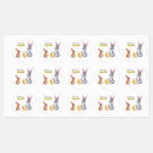 Watercolor Easter Card for Spring Holidays