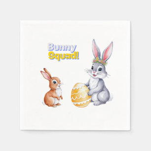 Watercolor Easter Card for Spring Holidays Napkin