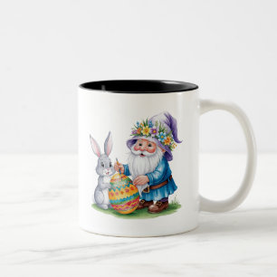 Watercolor Easter Card for Spring Holidays Two-Tone Coffee Mug