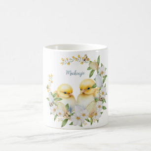 Watercolor Easter Chick Personalised Coffee Mug