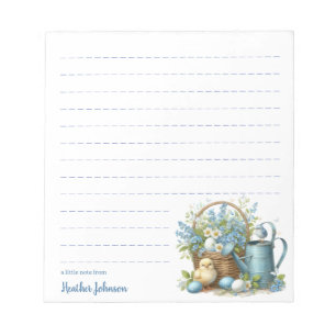 Watercolor Easter Chick Personalised Notepad