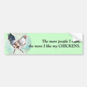 Watercolor Easter Egger Rooster Bumper Sticker