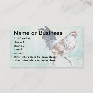 Watercolor Easter Egger Rooster Business Card