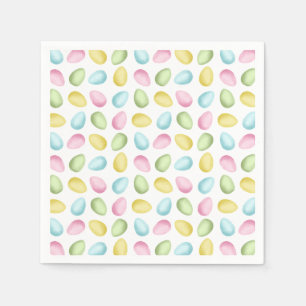Watercolor Easter Eggs In Pastel Colors Colorful Napkin