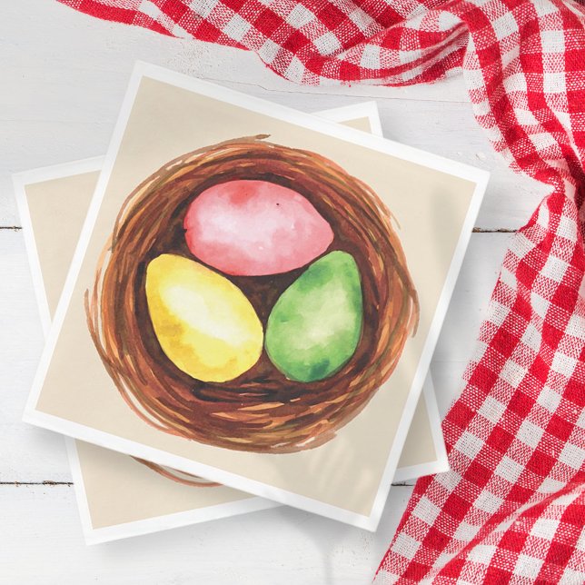 Watercolor Easter Eggs. Napkin (Creator Uploaded)