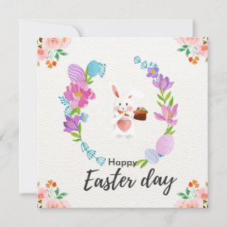watercolor Easter greeting card design