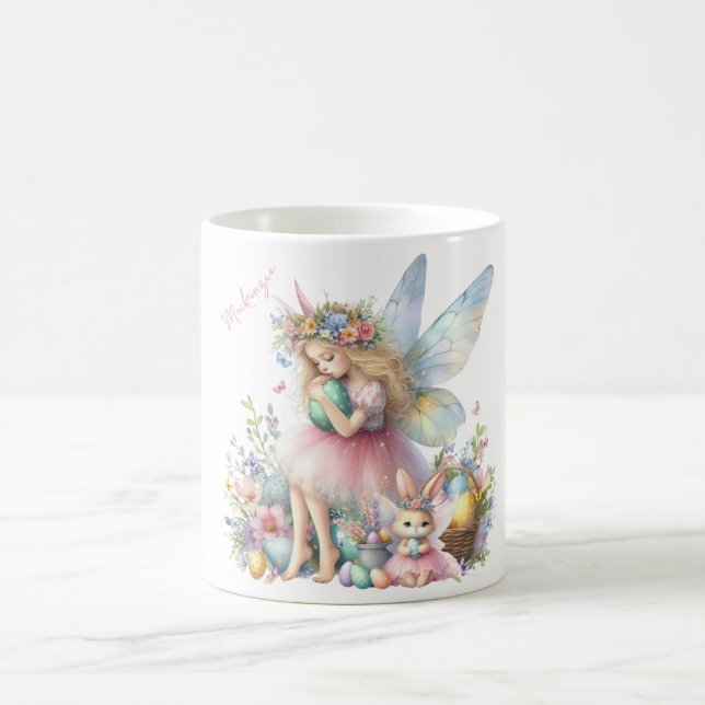 Watercolor Easter Spring Fairy Coffee Mug (Center)