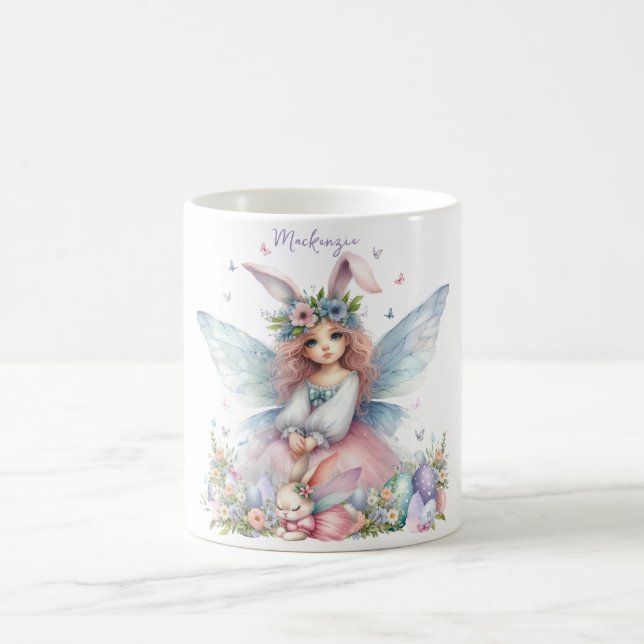 Watercolor Easter Spring Fairy Coffee Mug (Center)