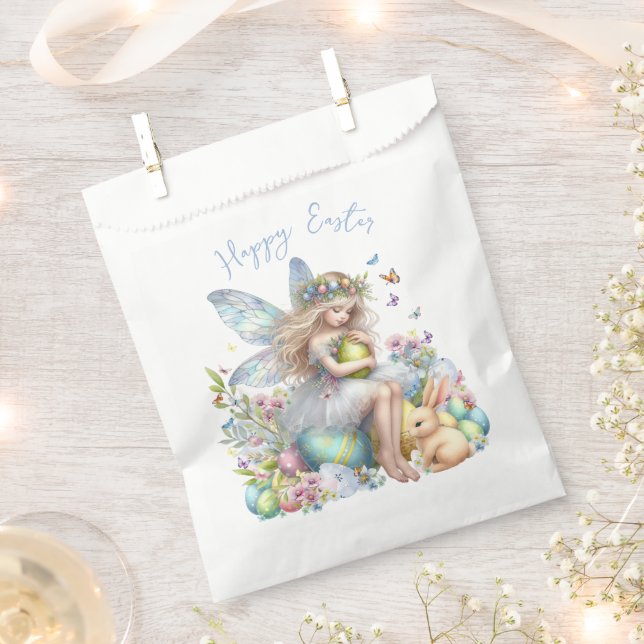 Watercolor Easter Spring Fairy Favour Bag (Clipped)