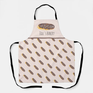 Watercolor Eclairs Doughnuts Fun Hand Painted  Apron