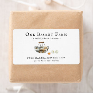 Watercolor Egg Basket   Farm Fresh Eggs