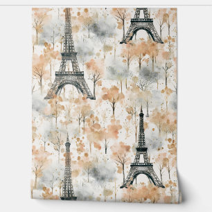 Watercolor Eiffel Tower Paris Wallpaper