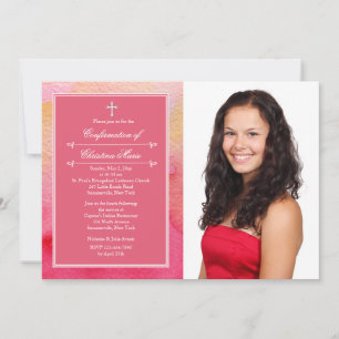 Watercolor Elegance Photo Invitation