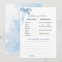 Watercolor Elegant Bow Ribbon Blue Predictiong Adv