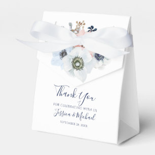 Watercolor Elegant Cute Anemone Flower Wedding Favour Box