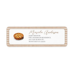 Watercolor Elegant cutie pie is on the way  baby s Return Address Label